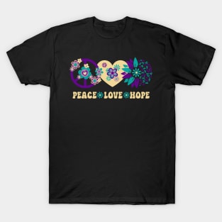 Peace Love Hope Suicide Prevention Awareness T-Shirt